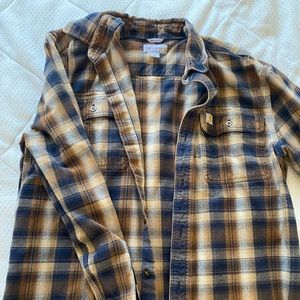 Brown plaid flannel